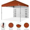 imageBest Choice Products 10x10ft Easy Pop Up Canopy wSide Wall 10 Pockets Portable Carrying Case 1Button Setup 4 Weight Bags  American FlagRust