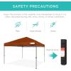imageBest Choice Products 10x10ft Easy Pop Up Canopy wSide Wall 10 Pockets Portable Carrying Case 1Button Setup 4 Weight Bags  American FlagRust