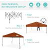 imageBest Choice Products 10x10ft Easy Pop Up Canopy wSide Wall 10 Pockets Portable Carrying Case 1Button Setup 4 Weight Bags  American FlagRust