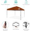 imageBest Choice Products 10x10ft Easy Pop Up Canopy wSide Wall 10 Pockets Portable Carrying Case 1Button Setup 4 Weight Bags  American FlagRust