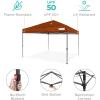 imageBest Choice Products 10x10ft Easy Pop Up Canopy wSide Wall 10 Pockets Portable Carrying Case 1Button Setup 4 Weight Bags  American FlagRust