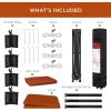 imageBest Choice Products 10x10ft Easy Pop Up Canopy wSide Wall 10 Pockets Portable Carrying Case 1Button Setup 4 Weight Bags  American FlagRust