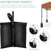 imageBest Choice Products 10x10ft Easy Pop Up Canopy wSide Wall 10 Pockets Portable Carrying Case 1Button Setup 4 Weight Bags  American FlagRust