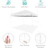 imageBest Choice Products 10x10ft Easy Pop Up Canopy wSide Wall 10 Pockets Portable Carrying Case 1Button Setup 4 Weight Bags  American FlagWhiteWhite