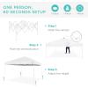 imageBest Choice Products 10x10ft Easy Pop Up Canopy wSide Wall 10 Pockets Portable Carrying Case 1Button Setup 4 Weight Bags  American FlagWhiteWhite