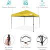 imageBest Choice Products 10x10ft Easy Pop Up Canopy wSide Wall 10 Pockets Portable Carrying Case 1Button Setup 4 Weight Bags  American FlagYellow