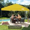imageBest Choice Products 10x10ft Easy Pop Up Canopy wSide Wall 10 Pockets Portable Carrying Case 1Button Setup 4 Weight Bags  American FlagYellow