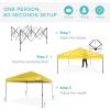 imageBest Choice Products 10x10ft Easy Pop Up Canopy wSide Wall 10 Pockets Portable Carrying Case 1Button Setup 4 Weight Bags  American FlagYellow