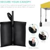 imageBest Choice Products 10x10ft Easy Pop Up Canopy wSide Wall 10 Pockets Portable Carrying Case 1Button Setup 4 Weight Bags  American FlagYellow