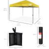 imageBest Choice Products 10x10ft Easy Pop Up Canopy wSide Wall 10 Pockets Portable Carrying Case 1Button Setup 4 Weight Bags  American FlagYellow