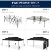 imageBest Choice Products 10x20 Party Tent Heavy Duty Waterproof Large Outdoor Event Easy Pop Up Canopy Shelter wSidewalls 1Button Setup Wheeled Case Weight Bags  WhiteBlack