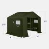 imageBest Choice Products 10x8ft Outdoor Storage Shed Carport Canopy Shelter Dual Doors ampamp Windows Metal Frame WeatherResistant Perfect for Storing Motorcycle Bike Garden Tools  GrayForest Green
