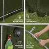 imageBest Choice Products 10x8ft Outdoor Storage Shed Carport Canopy Shelter Dual Doors ampamp Windows Metal Frame WeatherResistant Perfect for Storing Motorcycle Bike Garden Tools  GrayForest Green