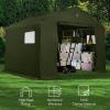imageBest Choice Products 10x8ft Outdoor Storage Shed Carport Canopy Shelter Dual Doors ampamp Windows Metal Frame WeatherResistant Perfect for Storing Motorcycle Bike Garden Tools  GrayForest Green