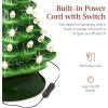 imageBest Choice Products 15in Ceramic Christmas Tree Prelit HandPainted Tabletop Holiday Tree Star Topper 64 Lights  Green wMulticolored BulbsGreen W Warm White Lights