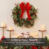 imageBest Choice Products 24in PreLit Battery Powered Christmas Wreath Artificial PreDecorated Holiday Accent w 70 Lights 96 PVC Tips Ribbons Pine Cones24in