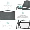imageBest Choice Products 2Person Outdoor Patio Swing Glider Steel Bench Loveseat Rocker for Deck Porch wTextilene Fabric Steel Frame  Dark GrayDark Gray