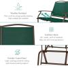 imageBest Choice Products 2Person Outdoor Patio Swing Glider Steel Bench Loveseat Rocker for Deck Porch wTextilene Fabric Steel Frame  Dark GrayForest GreenBrown