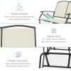 imageBest Choice Products 2Person Outdoor Patio Swing Glider Steel Bench Loveseat Rocker for Deck Porch wTextilene Fabric Steel Frame  Dark GrayIvoryGray