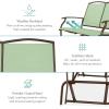imageBest Choice Products 2Person Outdoor Patio Swing Glider Steel Bench Loveseat Rocker for Deck Porch wTextilene Fabric Steel Frame  Dark GraySage GreenBrown