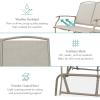imageBest Choice Products 2Person Outdoor Patio Swing Glider Steel Bench Loveseat Rocker for Deck Porch wTextilene Fabric Steel Frame  Dark GrayTaupe