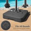 imageBest Choice Products 330lb Cantilever Offset Patio Umbrella Base HeavyDuty Outdoor Stand Sand Water Fillable Weights Set wEasyFill Spouts  BlackBlack