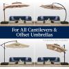 imageBest Choice Products 330lb Cantilever Offset Patio Umbrella Base HeavyDuty Outdoor Stand Sand Water Fillable Weights Set wEasyFill Spouts  BlackBlack