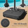 imageBest Choice Products 330lb Cantilever Offset Patio Umbrella Base HeavyDuty Outdoor Stand Sand Water Fillable Weights Set wEasyFill Spouts  BlackBlack