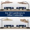 imageBest Choice Products 330lb Cantilever Offset Patio Umbrella Base HeavyDuty Outdoor Stand Sand Water Fillable Weights Set wEasyFill Spouts  BlackBlack