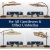 imageBest Choice Products 330lb Cantilever Offset Patio Umbrella Base HeavyDuty Outdoor Stand Sand Water Fillable Weights Set wEasyFill Spouts  BlackBrown