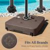 imageBest Choice Products 330lb Cantilever Offset Patio Umbrella Base HeavyDuty Outdoor Stand Sand Water Fillable Weights Set wEasyFill Spouts  BlackBrown