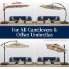 imageBest Choice Products 330lb Cantilever Offset Patio Umbrella Base HeavyDuty Outdoor Stand Sand Water Fillable Weights Set wEasyFill Spouts  BlackBrown