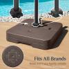 imageBest Choice Products 330lb Cantilever Offset Patio Umbrella Base HeavyDuty Outdoor Stand Sand Water Fillable Weights Set wEasyFill Spouts  BlackBrown