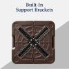imageBest Choice Products 330lb Cantilever Offset Patio Umbrella Base HeavyDuty Outdoor Stand Sand Water Fillable Weights Set wEasyFill Spouts  BlackBrown