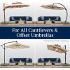 imageBest Choice Products 330lb Cantilever Offset Patio Umbrella Base HeavyDuty Outdoor Stand Sand Water Fillable Weights Set wEasyFill Spouts  BlackGray