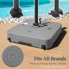 imageBest Choice Products 330lb Cantilever Offset Patio Umbrella Base HeavyDuty Outdoor Stand Sand Water Fillable Weights Set wEasyFill Spouts  BlackGray