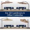 imageBest Choice Products 330lb Cantilever Offset Patio Umbrella Base HeavyDuty Outdoor Stand Sand Water Fillable Weights Set wEasyFill Spouts  BlackGray
