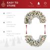 imageBest Choice Products 36in Large Flocked Artificial PreLit Fir Christmas Wreath Holiday Accent Decoration w 150 2in1 LED Lights 300 PVC Tips48in