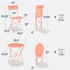 imageBest Choice Products 3Piece Bistro Set Space Saving Folding Design Solid Steel Outdoor Patio Furniture Set w 2 Chairs Bistro Table  SageCoral