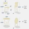 imageBest Choice Products 3Piece Bistro Set Space Saving Folding Design Solid Steel Outdoor Patio Furniture Set w 2 Chairs Bistro Table  SageCream