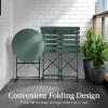 imageBest Choice Products 3Piece Bistro Set Space Saving Folding Design Solid Steel Outdoor Patio Furniture Set w 2 Chairs Bistro Table  SageDark Green