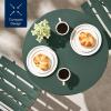 imageBest Choice Products 3Piece Bistro Set Space Saving Folding Design Solid Steel Outdoor Patio Furniture Set w 2 Chairs Bistro Table  SageDark Green