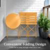 imageBest Choice Products 3Piece Bistro Set Space Saving Folding Design Solid Steel Outdoor Patio Furniture Set w 2 Chairs Bistro Table  SageMarigold