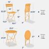 imageBest Choice Products 3Piece Bistro Set Space Saving Folding Design Solid Steel Outdoor Patio Furniture Set w 2 Chairs Bistro Table  SageMarigold