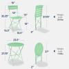 imageBest Choice Products 3Piece Bistro Set Space Saving Folding Design Solid Steel Outdoor Patio Furniture Set w 2 Chairs Bistro Table  SageMint Green