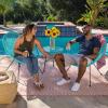 imageBest Choice Products 3Piece Outdoor Acapulco AllWeather Patio Conversation Bistro Set wPlastic Rope Glass Top Table and 2 Chairs  BlackLight Blue