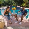 imageBest Choice Products 3Piece Outdoor Acapulco AllWeather Patio Conversation Bistro Set wPlastic Rope Glass Top Table and 2 Chairs  BlackNatural