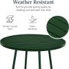 imageBest Choice Products 3Piece Patio Dining Set Bar Height Outdoor Bistro Set Outdoor Round Bar Table w 2 Bar Stools Steel  SageDark Green