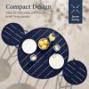 imageBest Choice Products 3Piece Patio Dining Set Bar Height Outdoor Bistro Set Outdoor Round Bar Table w 2 Bar Stools Steel  SageNavy