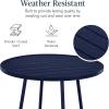 imageBest Choice Products 3Piece Patio Dining Set Bar Height Outdoor Bistro Set Outdoor Round Bar Table w 2 Bar Stools Steel  SageNavy